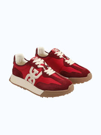 Sam Edelman Women's Langley Lace Up Sneaker in red - women's sneaker - alternate view