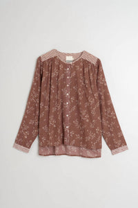 Indi & Cold - Cotton Gauze Vera Shirt With Two-tone Patch Print