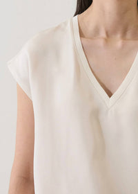 Patrick Assaraf - Silk V Neck Dolman Sleeve Tee