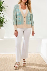 Tribal - LONG PUFF SLEEVE SWEATER CARDIGAN