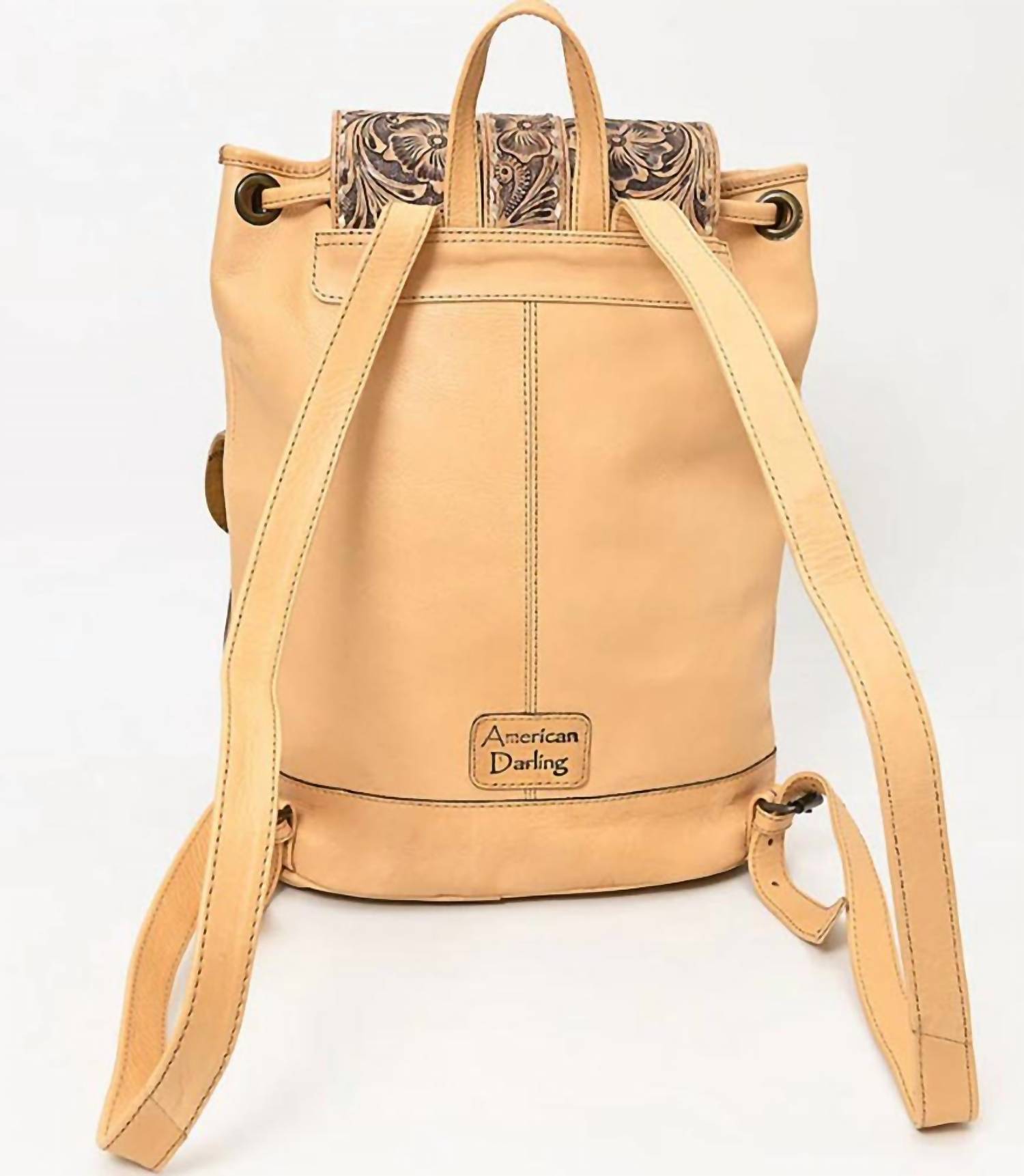 American Darling Women's Chic Backpack in tan - women's bag - alternate view