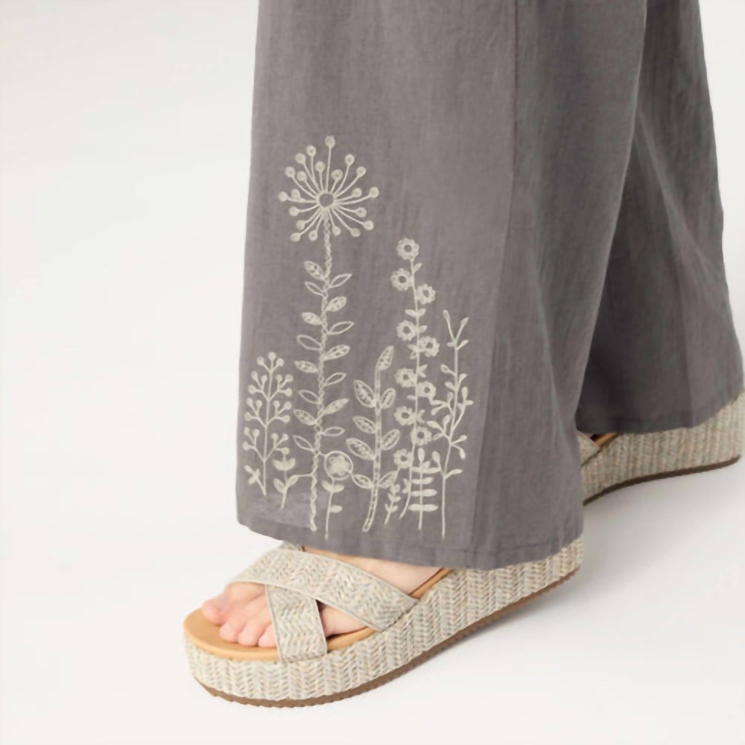 Coco + Carmen - Ava Floral Embroidery Pants