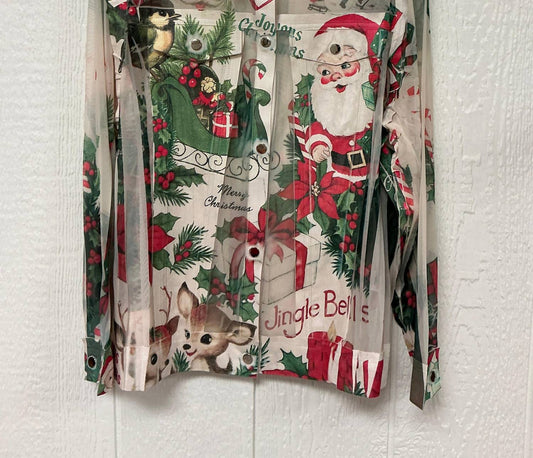 Origami - Faux Suede Trim Mesh Jacket - Plus