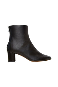Ann Mashburn Women's Zip-back Boots in black leather - women's shoe
