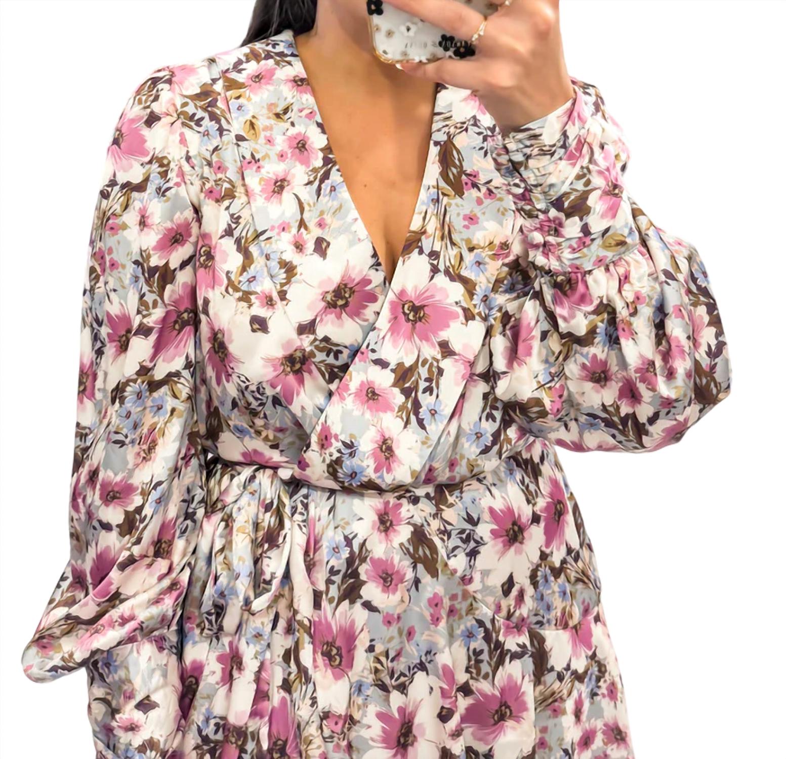 Jacquie The Label - Cafe De Flore Floral Wrap Dress