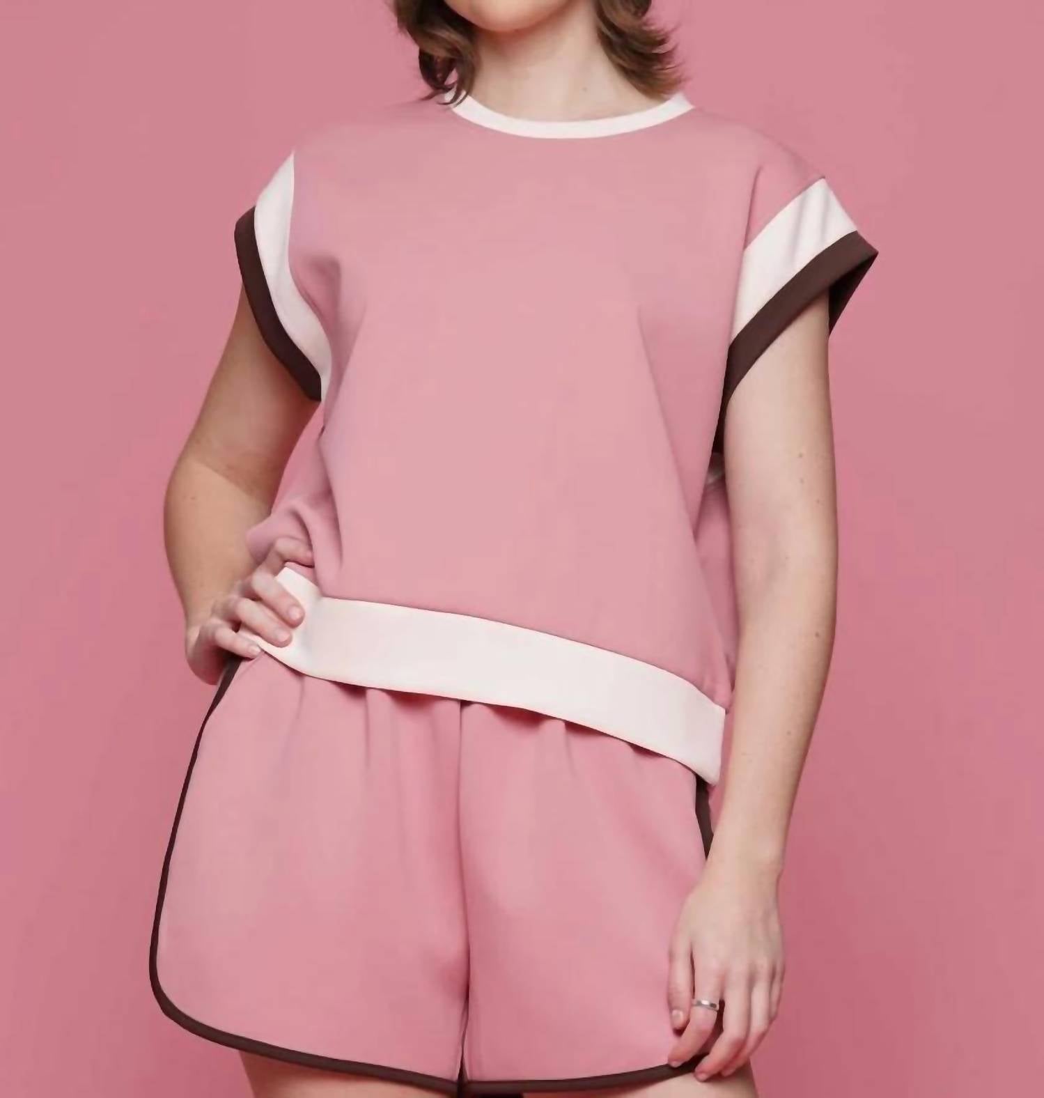 Why Dress - Wide Sleeve Color Block Top