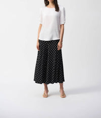 Joseph Ribkoff - Shirred Puff Sleeve Satin Top