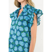Thml - Hello Hydrangea Flutter Sleeve Dress