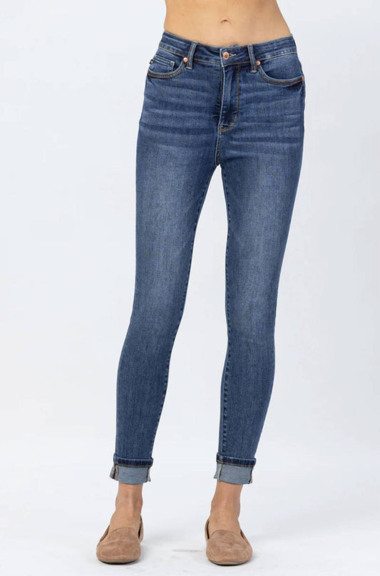 Judy Blue - Cuffed Tummy Control Skinny Jeans