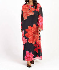 Fashion Szn Curve - Long Sleeve Floral Maxi Dress - Plus