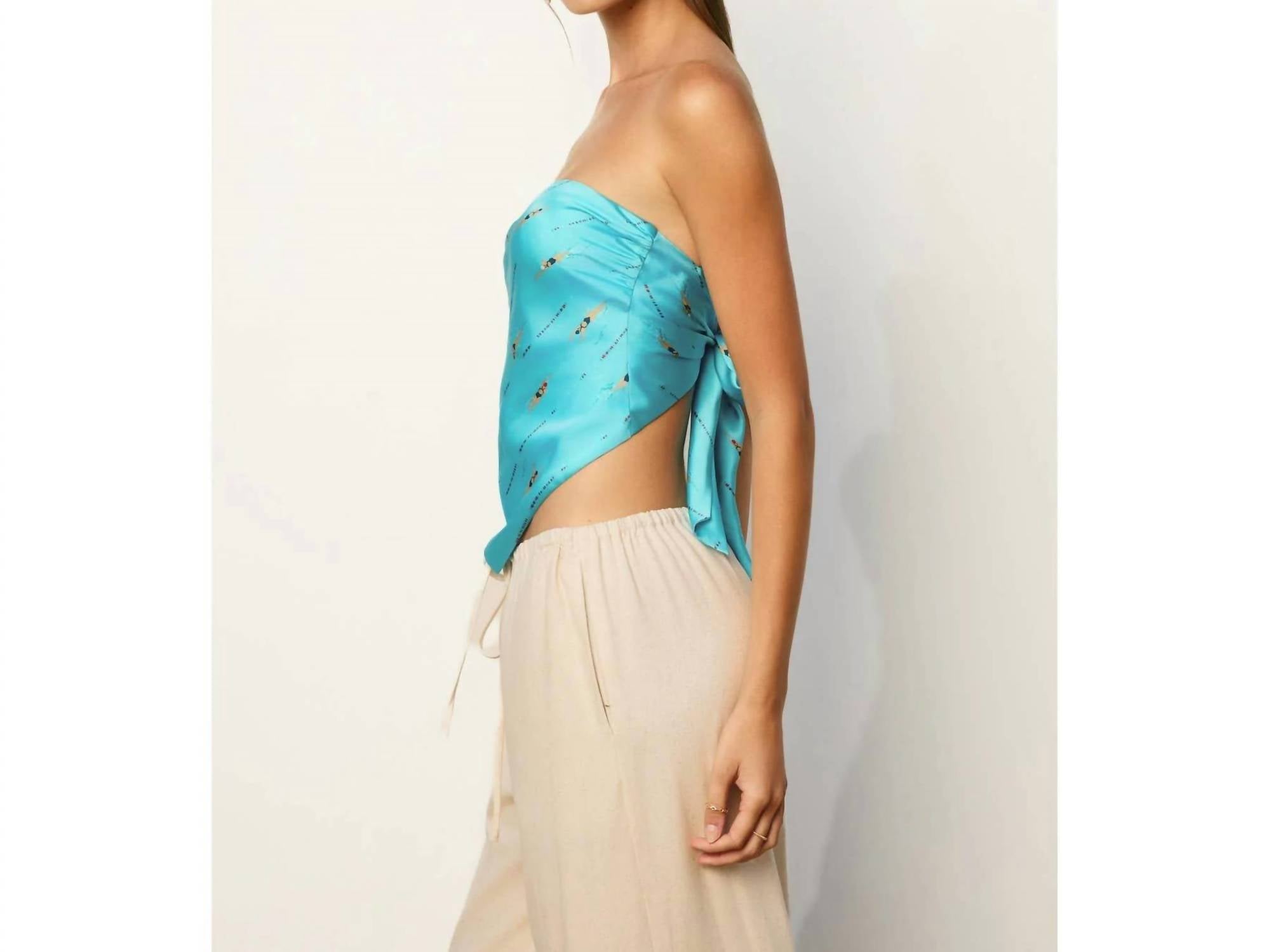 Dress Forum - Azure Escape Strapless Handkerchief Top