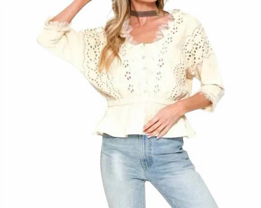 Aratta - Born On Sunday Eyelet Top