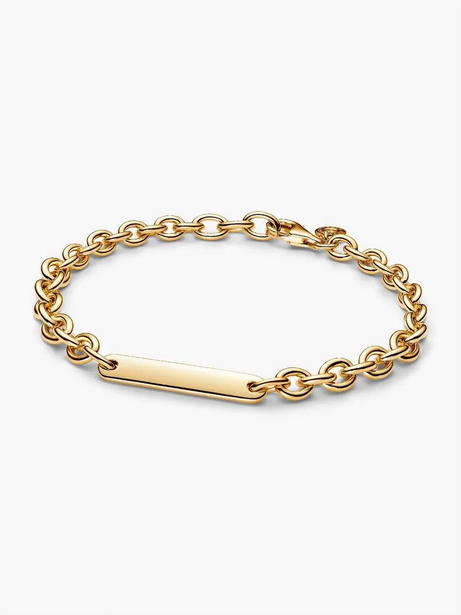 Pandora Engravable Bar Link Bracelet in gold - women's jewelry