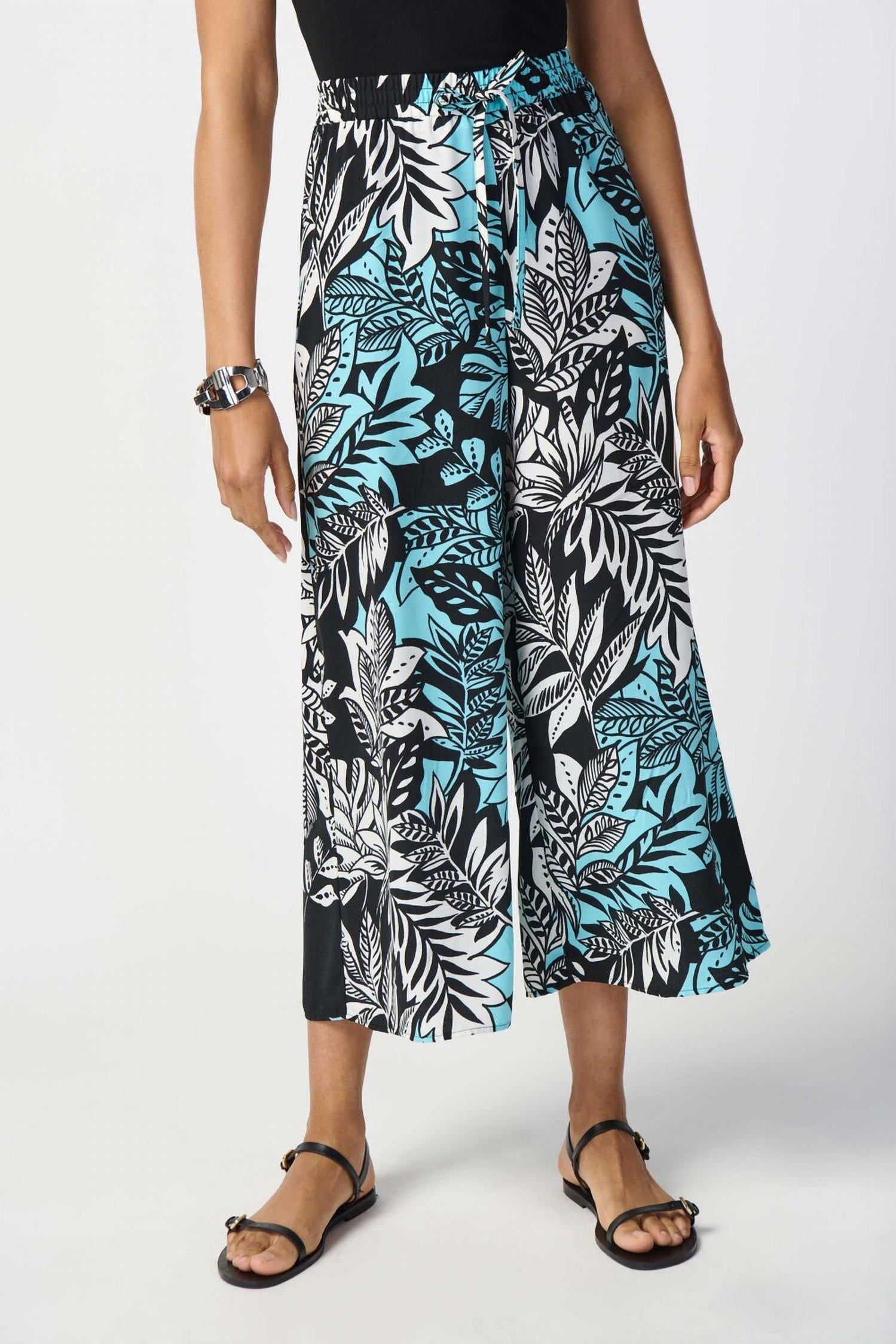 Joseph Ribkoff - Floral & Plant Motif Pants Style 241067