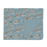 Kickee - Toddler's Stormy Sea Gingerbread Town Blanket