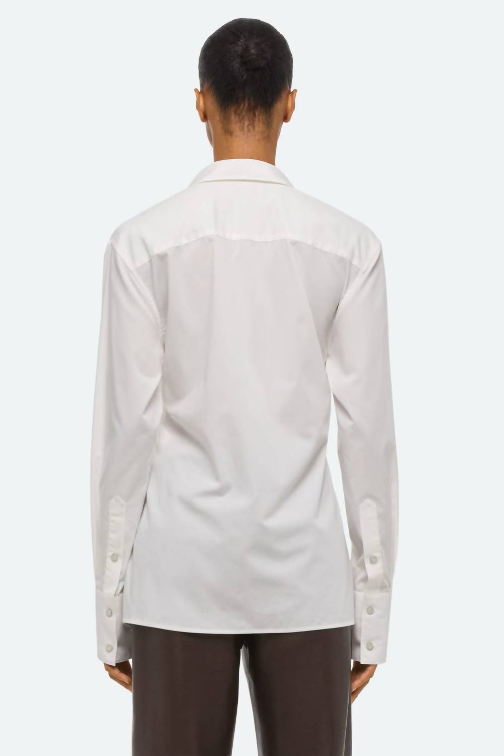 HELMUT LANG Apron Button Shirt in white - women's shirt - detail view
