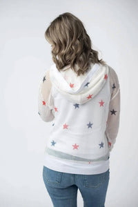 Michelle Mae - Americana Stars Mesh Hoodie