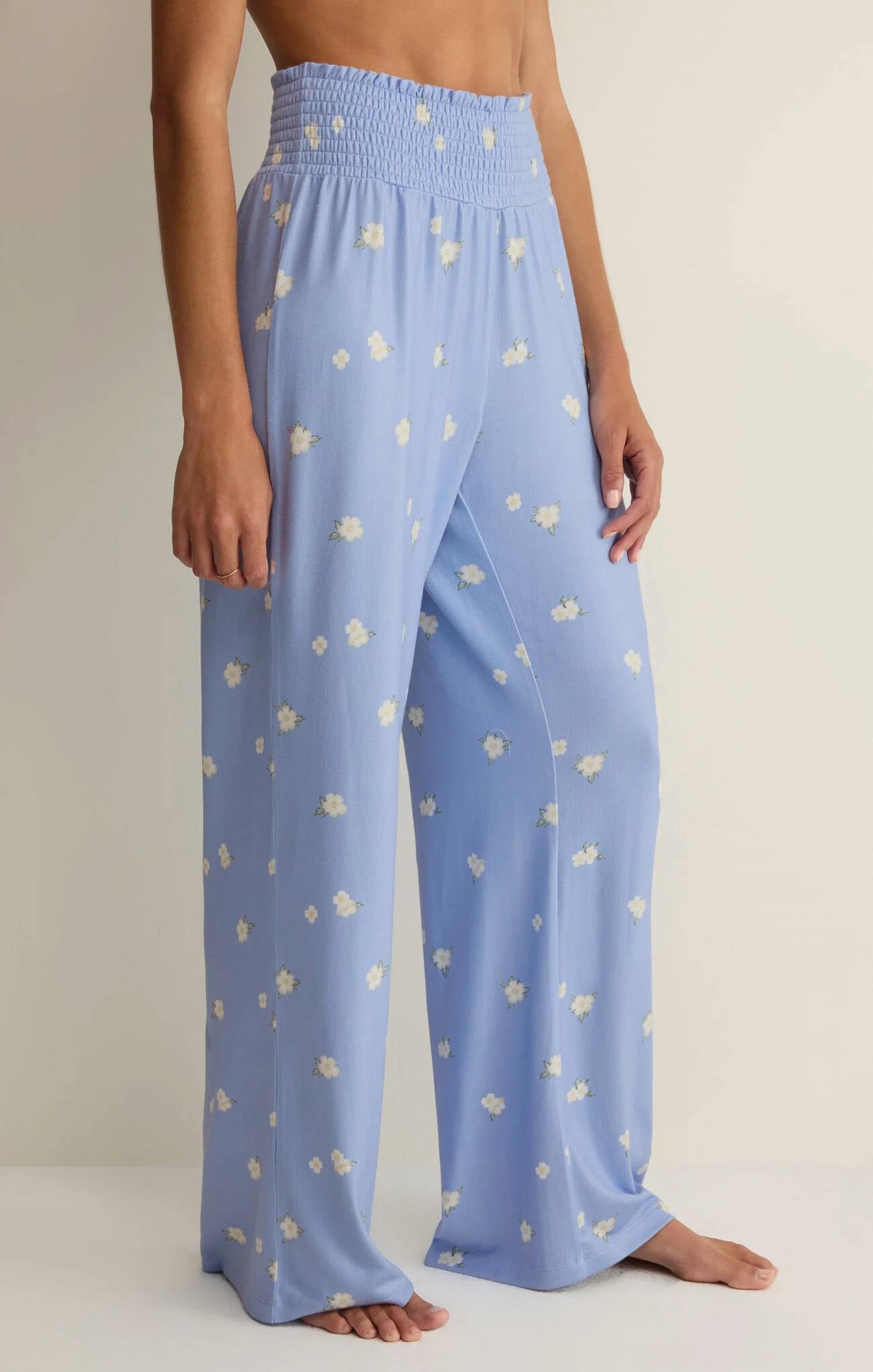 Z Supply - Dawn Floral Smocked Wide Leg Lounge Pants