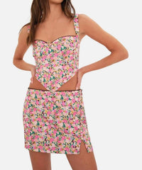 for Love & Lemons Gladiola Crop Top in multi - women's shirt