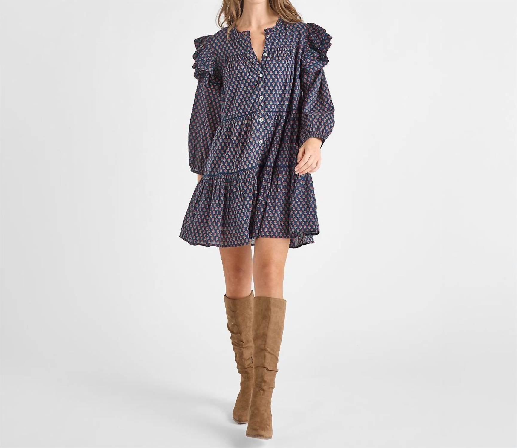 Pink Chicken - Kalani Double Ruffle Mini Dress