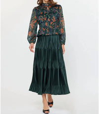 Current Air - Floral Knit Peplum Top
