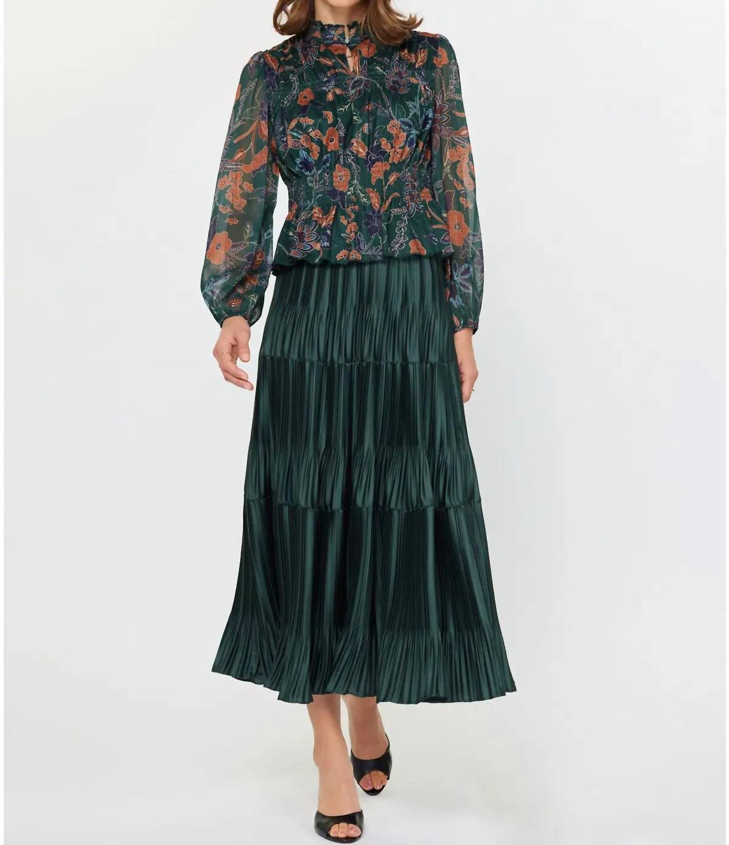 Current Air - Floral Knit Peplum Top