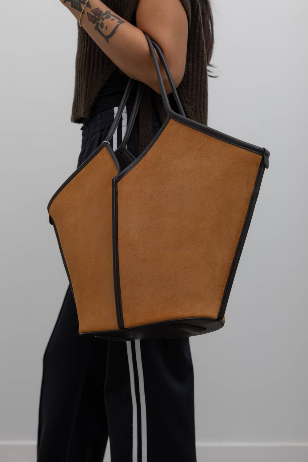 Hereu - Women's Calella Suede Trim Tote Bag