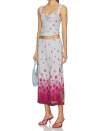 Free People Of The Season Set in dusty blue combo - women's sleepwear - detail view