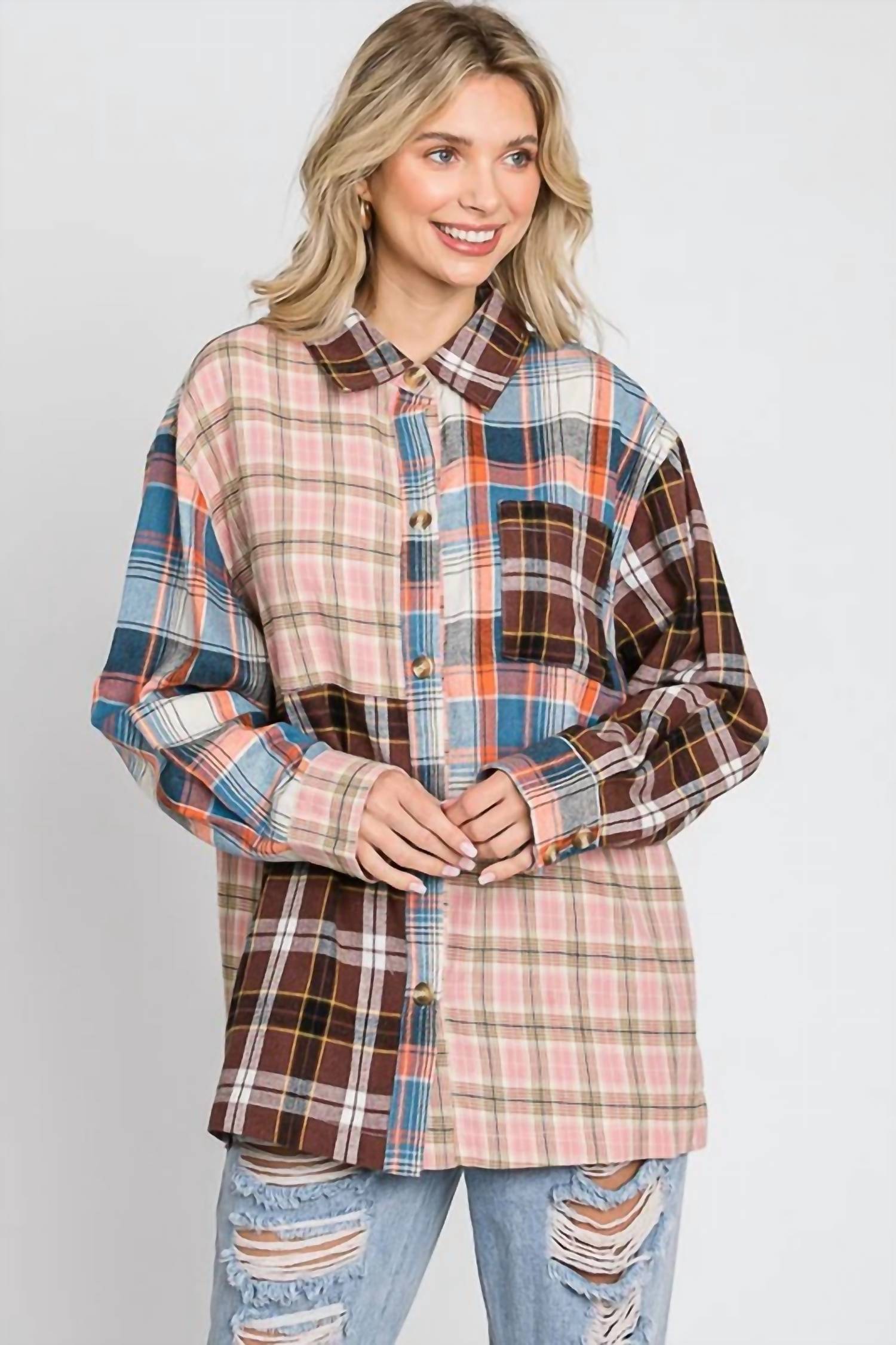 Geegee - Plaid Flannel Top