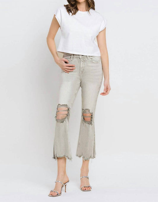 Lovervet - High Rise Crop Flare Jeans