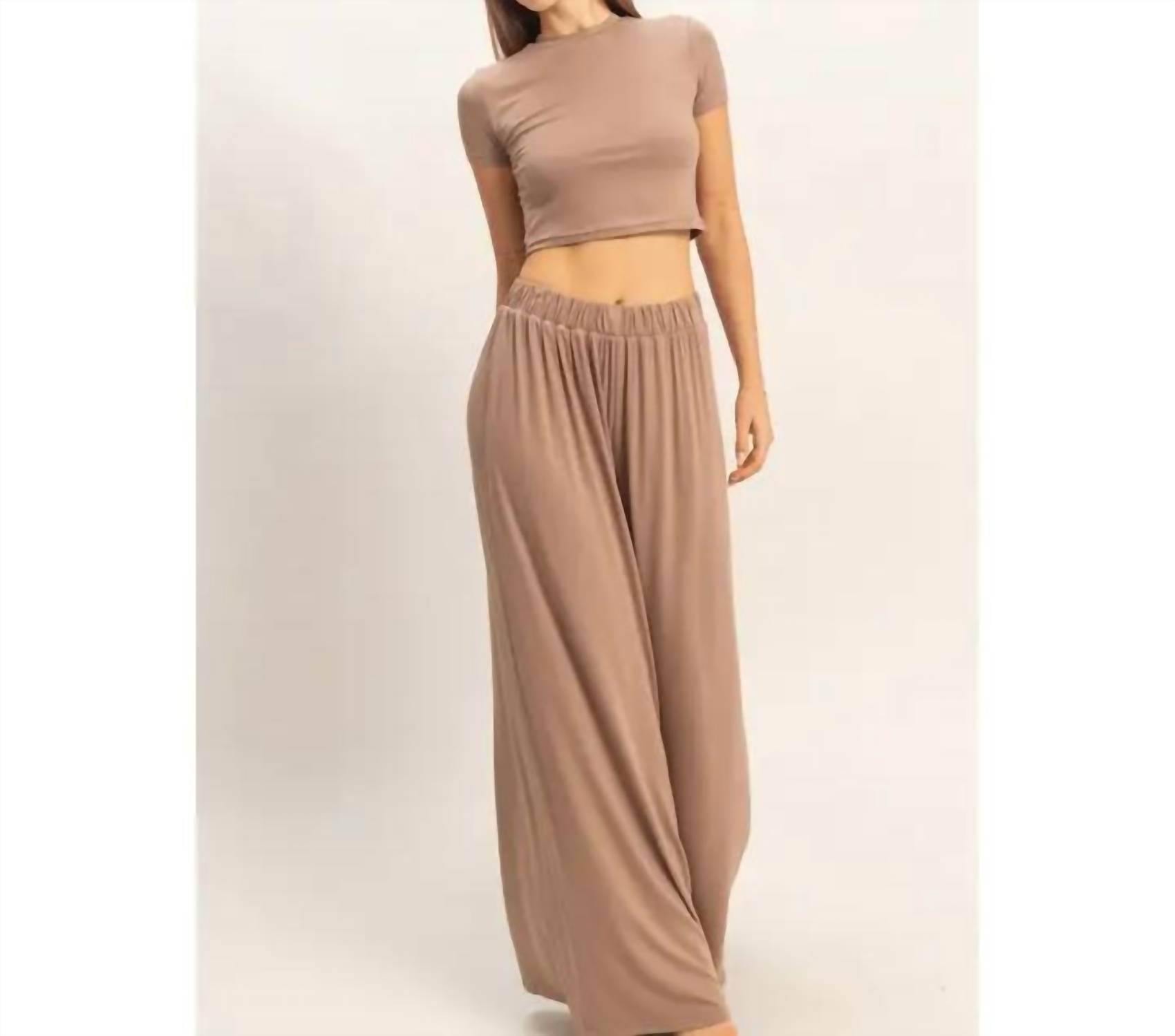 Hyfve - Short Sleeve Top & Wide Leg Pants Set