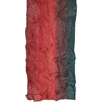 V. FRAAS Women's Ombre Plisse Scarf in moonlight ocean - women's scarf - alternate view