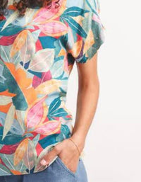 Papillon - Abstract Short Sleeve Top