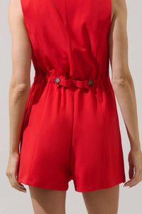 Sugarlips - Malaga City Wrap Button Romper