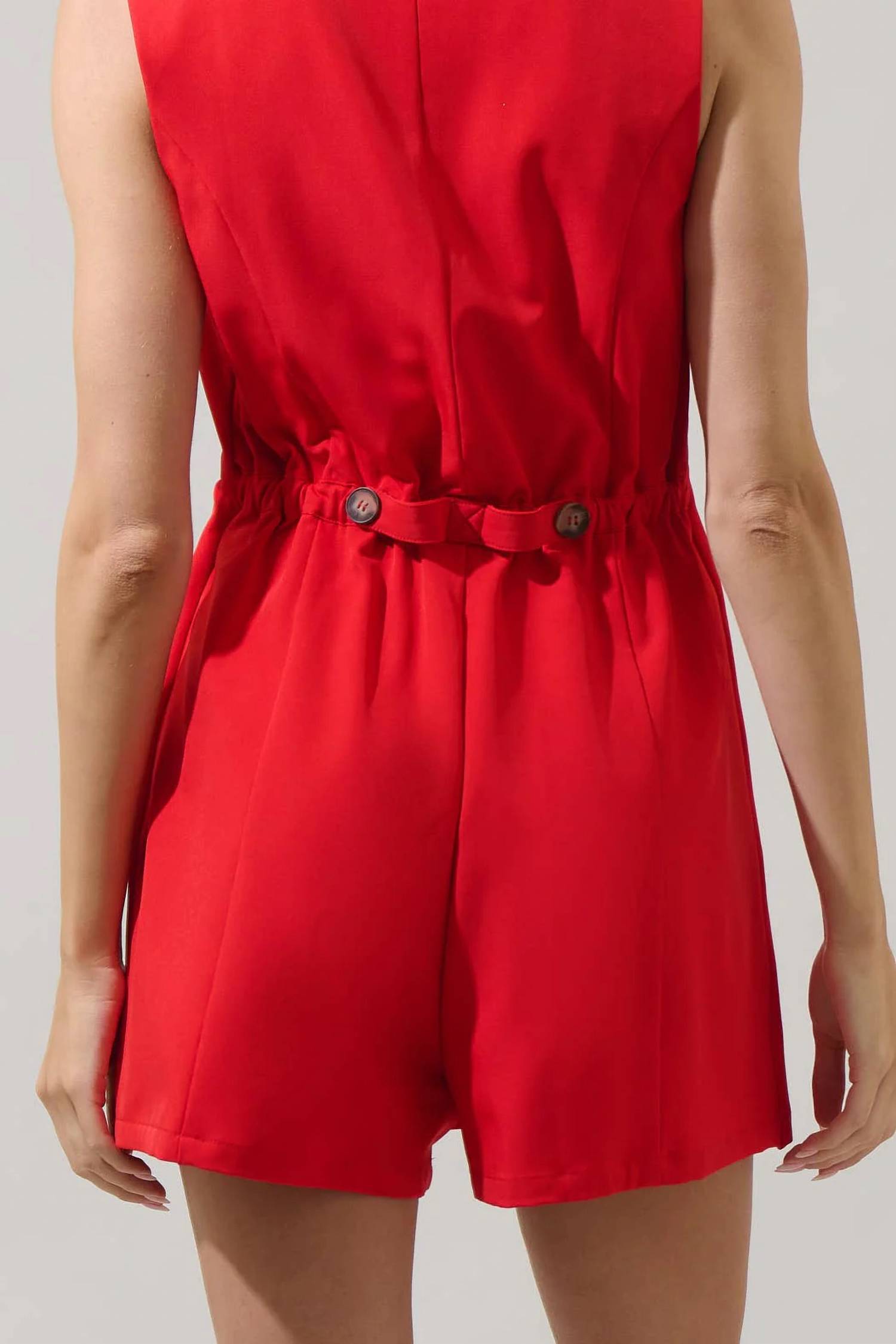 Sugarlips - Malaga City Wrap Button Romper