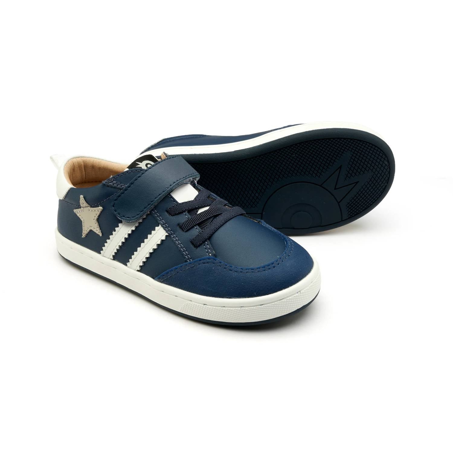 Oldsoles - Boy's Wos Runner VL Strap Star Sneakers