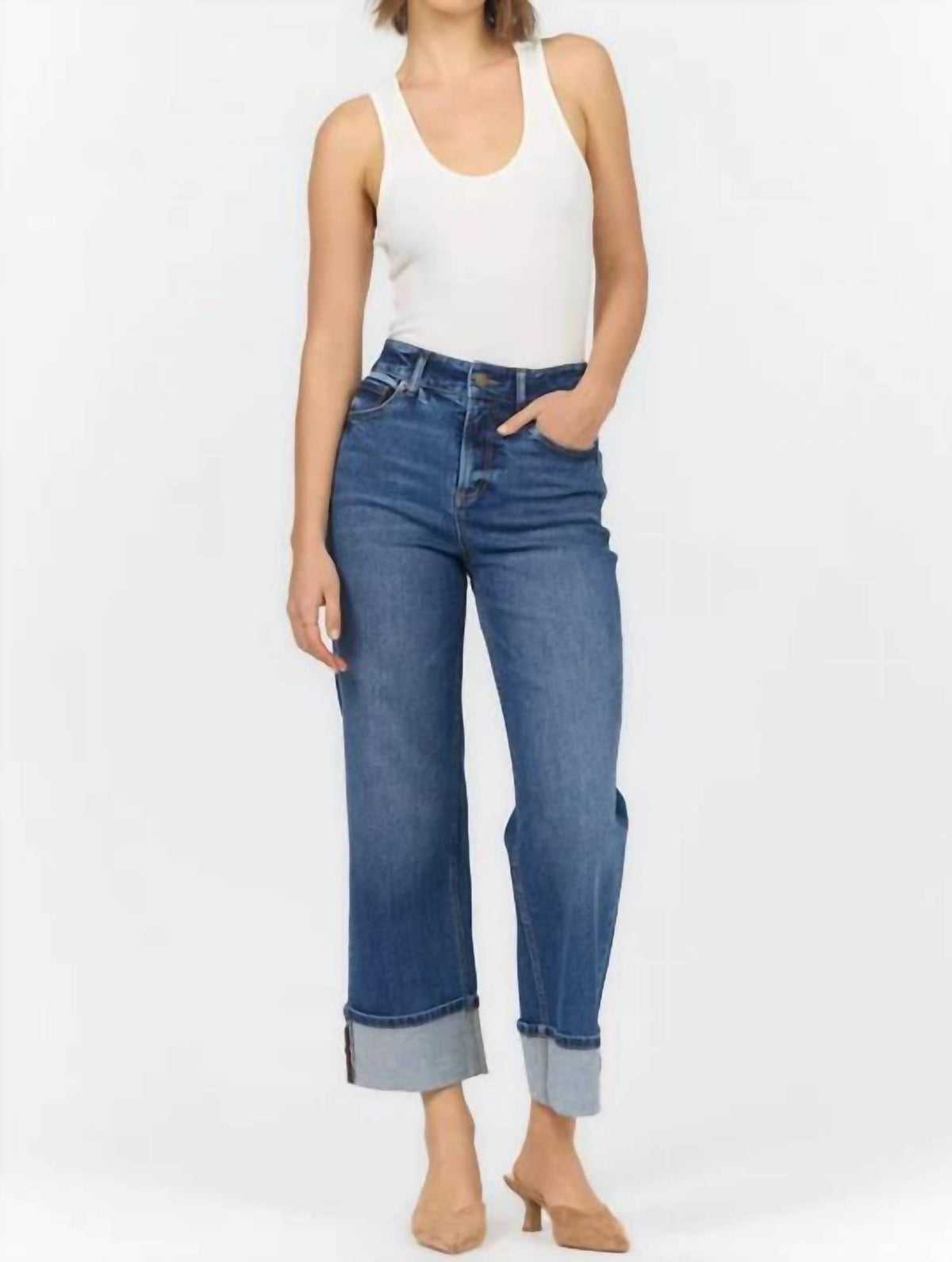 Dear John Denim - Harbor Cuff Wide Leg Jeans
