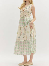 Entro - Jane Tiered Sleeveless Midi Dress