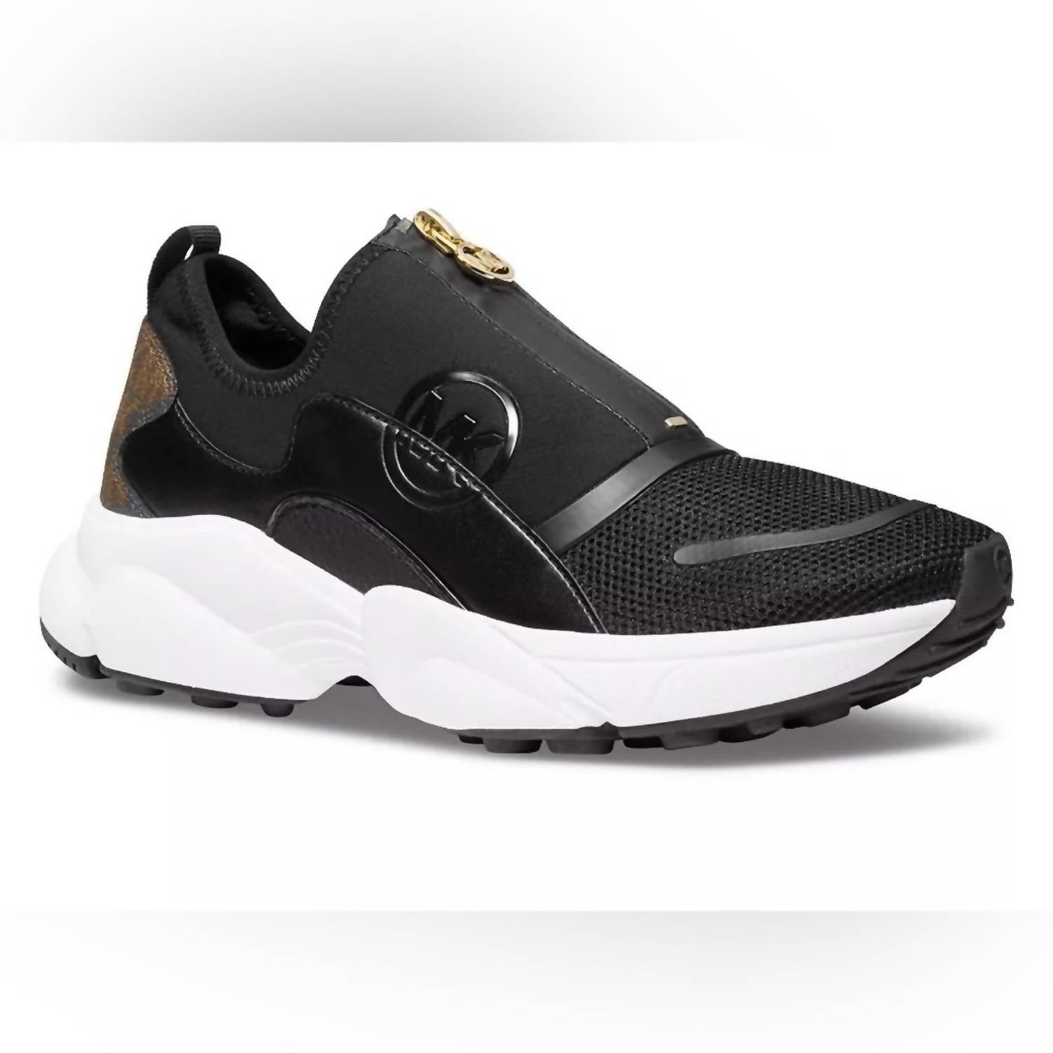 MICHAEL KORS Women's Sami Trainer Wedge Sneakers in black and brown - women's sneaker