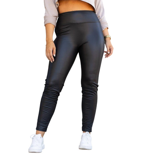 Julia Rose - The Farrah High-Waisted Faux Leather Leggings