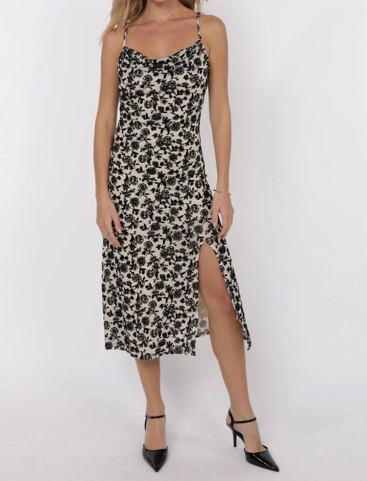Sage The Label - Analogue nostalgia cowl neck midi dress