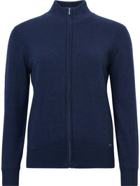 Abacus Sportswear US Lds Liffin Knitted Windstopper Cardigan in navy - women's cardigan - view 5