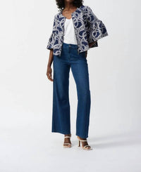 Joseph Ribkoff - Abstract Jacquard Trapeze Jacket