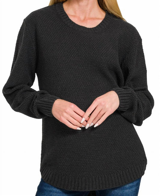 Zenana - Riley Round Neck Sweater