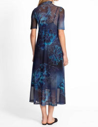 Johnny Was - 3/4 SLEEVE MOCK NECK MESH DRESS
