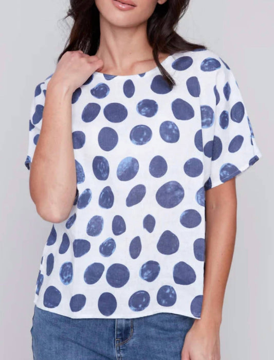 Charlie B - Printed Linen Top