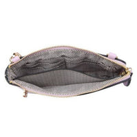 Jen & Co. - Python Print Twist Lock Clutch Crossbody Wristlet