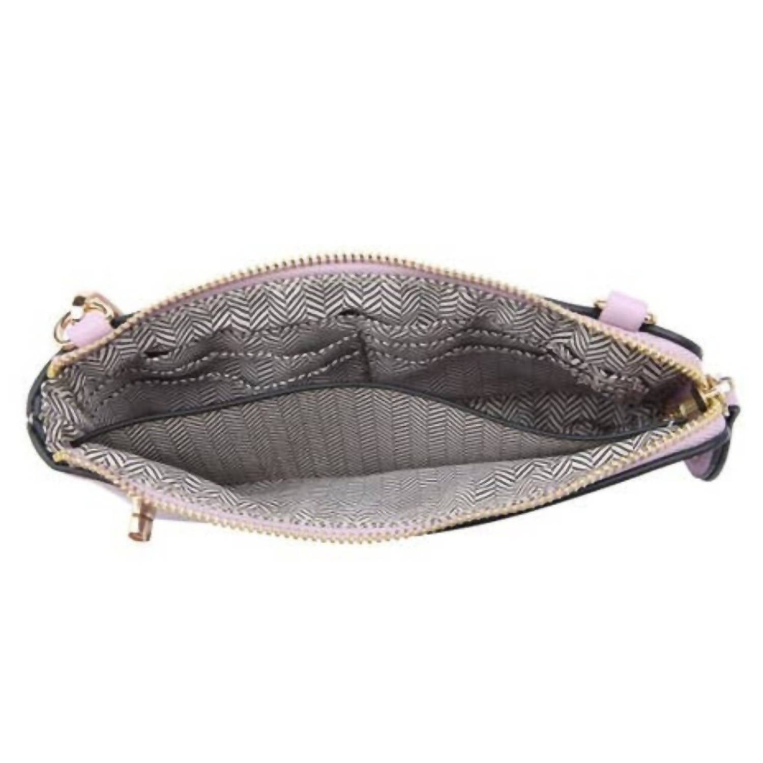 Jen & Co. - Python Print Twist Lock Clutch Crossbody Wristlet