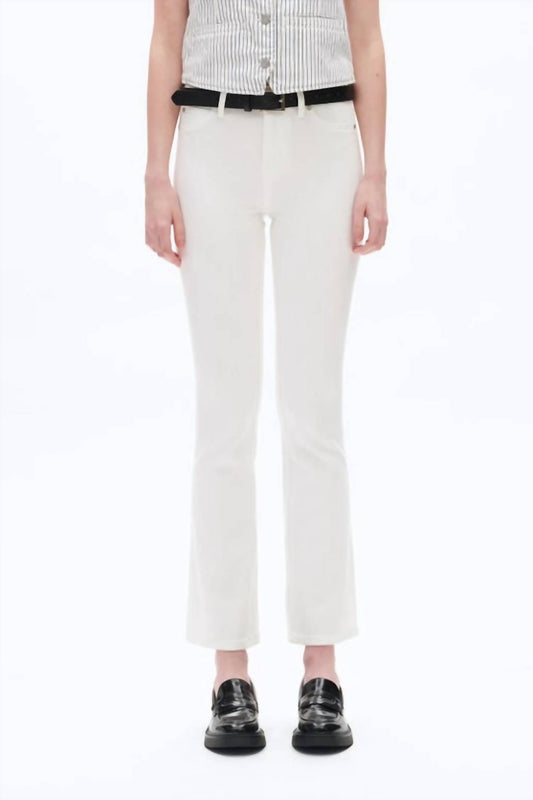 Bayeas - White Straight Leg Jeans
