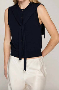 Autumn Cashmere - Sleeveless Button Vest